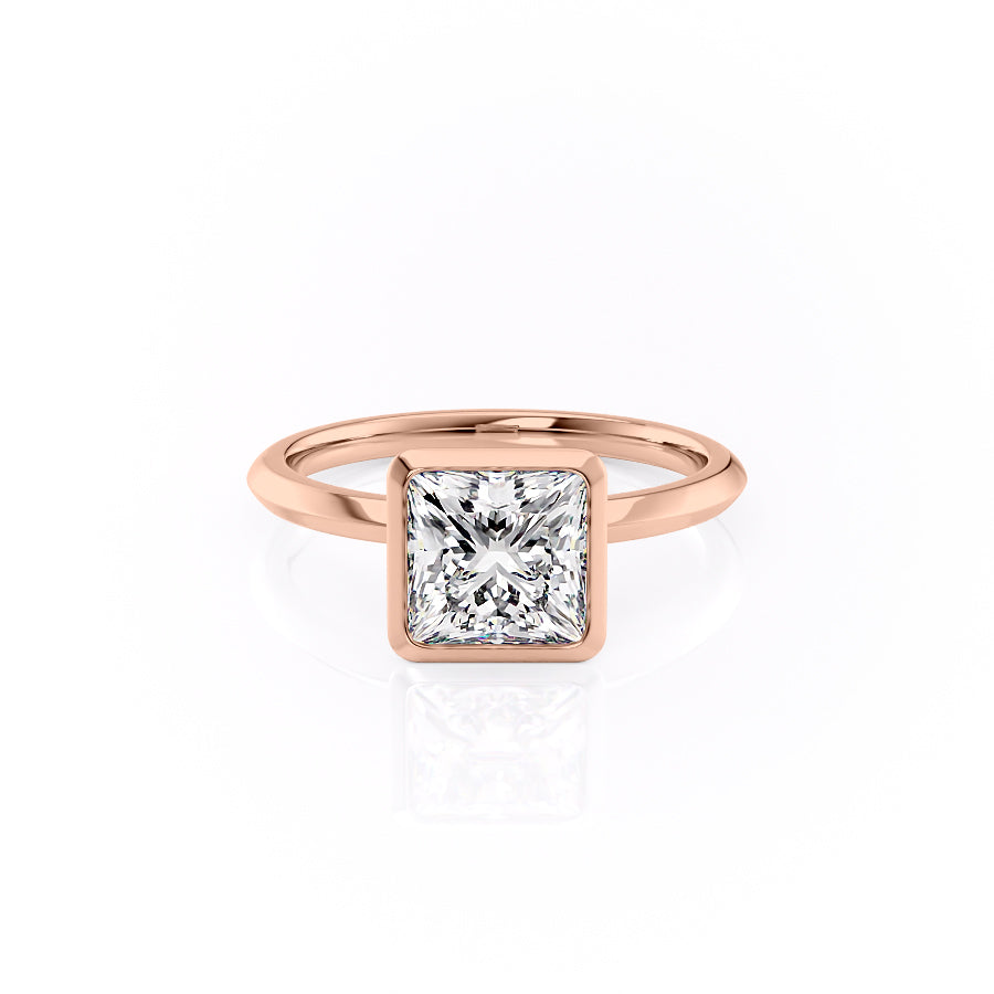 The Razor Bezel Liberty Set With A Princess Lab Diamond-L'Amour Brilliance #material_rose