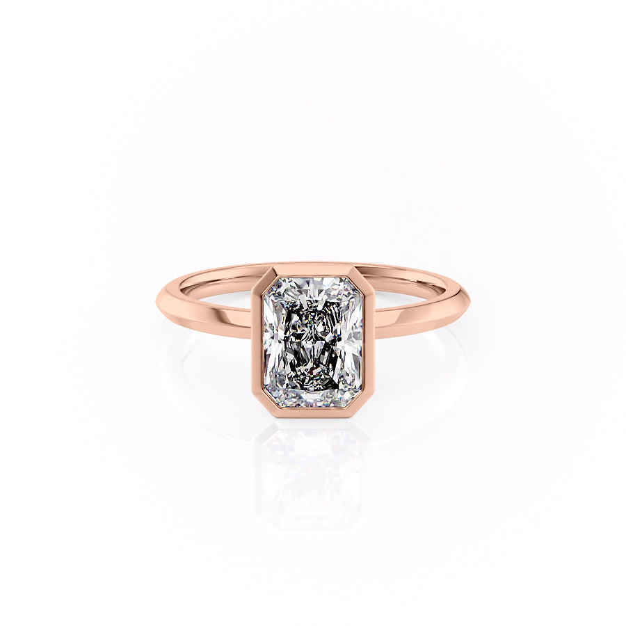 The Razor Bezel Liberty Set With A Radiant Lab Diamond-L'Amour Brilliance #material_rose