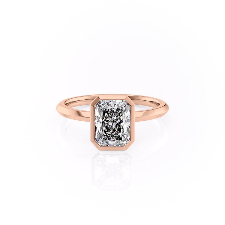 The Razor Bezel Liberty Set With A Radiant Lab Diamond-L'Amour Brilliance #material_rose