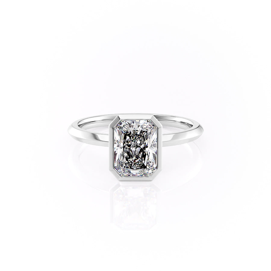 The Razor Bezel Liberty Set With A Radiant Lab Diamond-L'Amour Brilliance #material_white