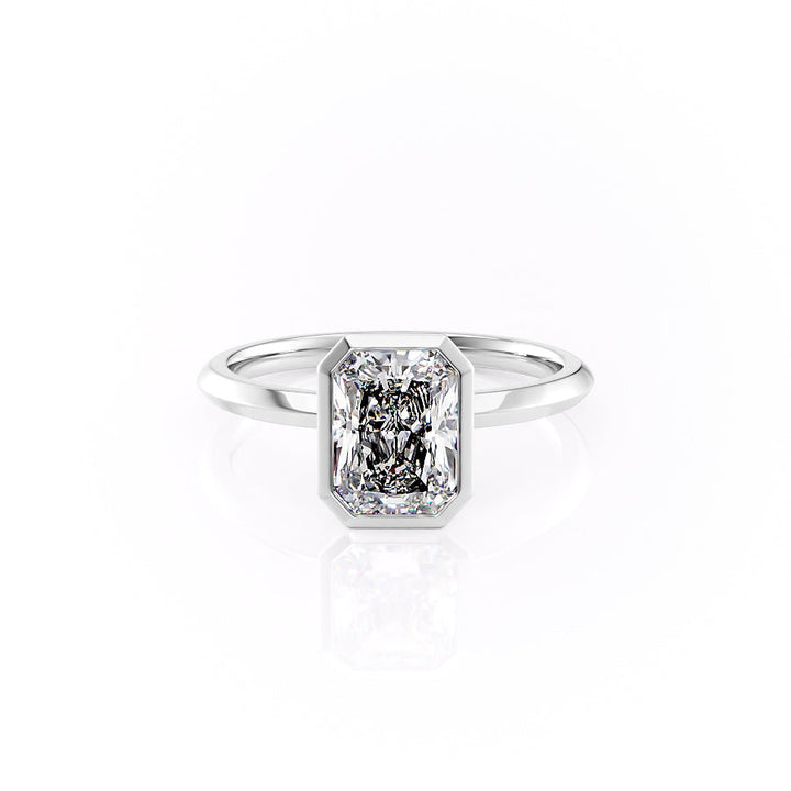 The Razor Bezel Liberty Set With A Radiant Lab Diamond-L'Amour Brilliance #material_white