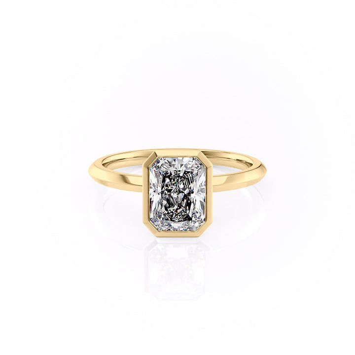 The Razor Bezel Liberty Set With A Radiant Lab Diamond-L'Amour Brilliance #material_gold