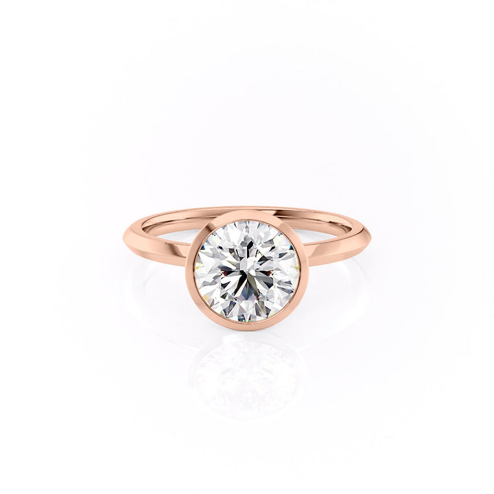 The Razor Bezel Liberty Set With A Round Lab Diamond-L'Amour Brilliance #material_rose