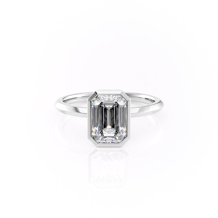 The Razor Bezel Liberty Set With An Emerald Lab Diamond-L'Amour Brilliance #material_white