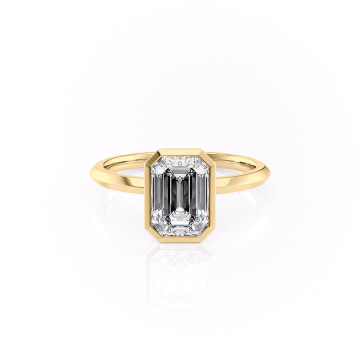 The Razor Bezel Liberty Set With An Emerald Lab Diamond-L'Amour Brilliance #material_gold