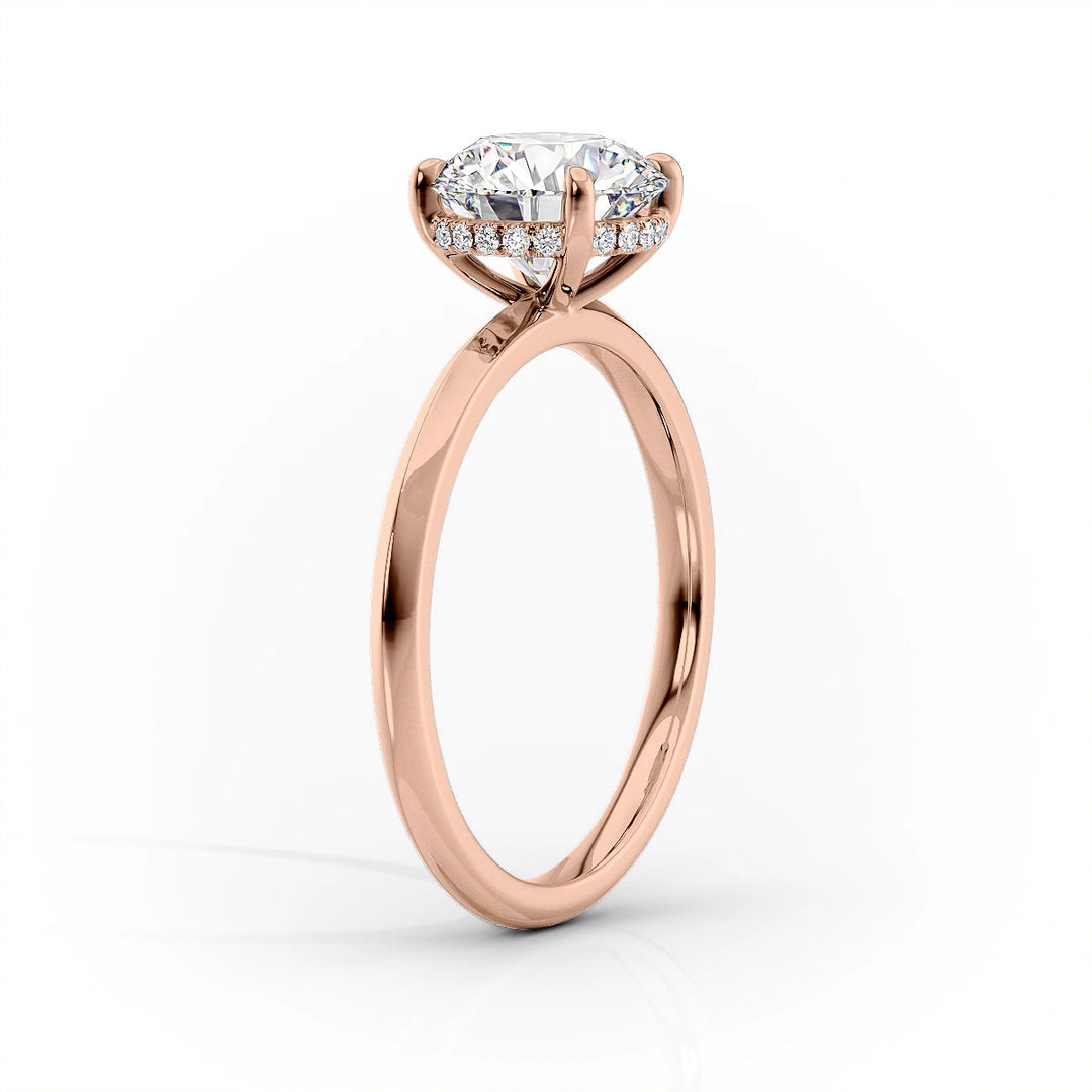 The Razor Liberty Set With Cushion Solitaire Moissanite#material_18k-rose