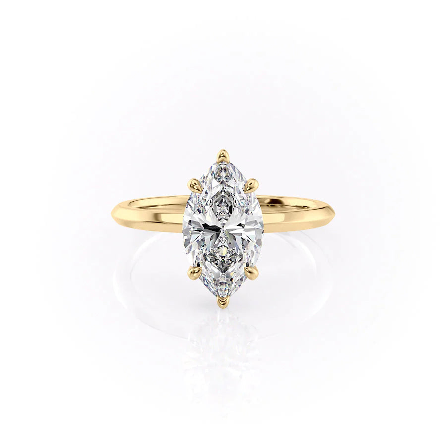 The Razor Liberty Set With Marquise Solitaire Lab Diamond 1 Carat 14K Gold#material_14k-gold