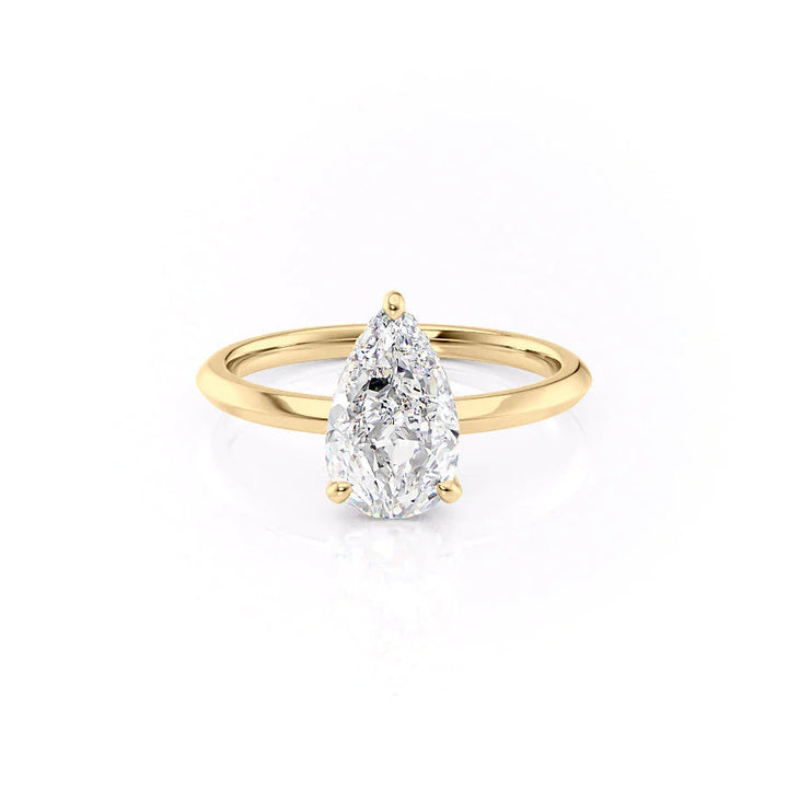 The Razor Liberty Set With Pear Solitaire Moissanite#material_18k-gold