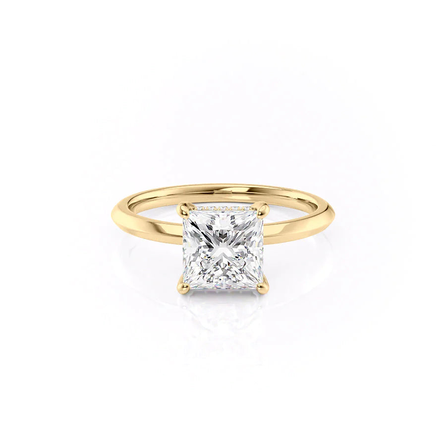 The Razor Liberty Set With Princess Solitaire Lab Diamond 1 Carat 14K Gold#material_14k-gold