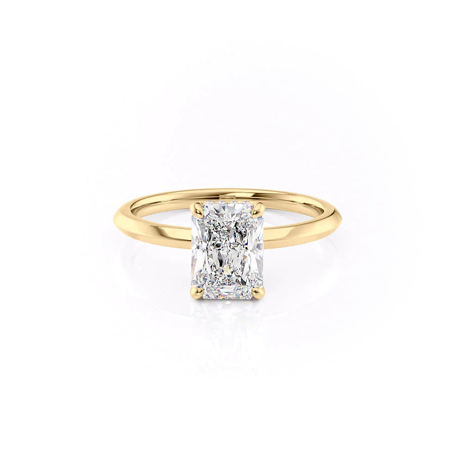 The Razor Liberty Set With Radiant Solitaire Lab Diamond 1 Carat 14K Gold#material_14k-gold