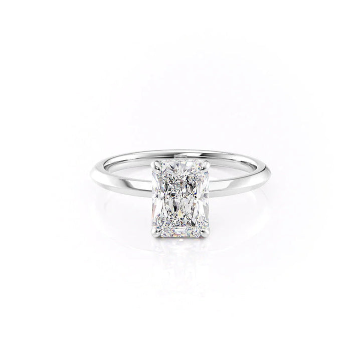 The Razor Liberty Set With Radiant Solitaire Moissanite#material_14k-white