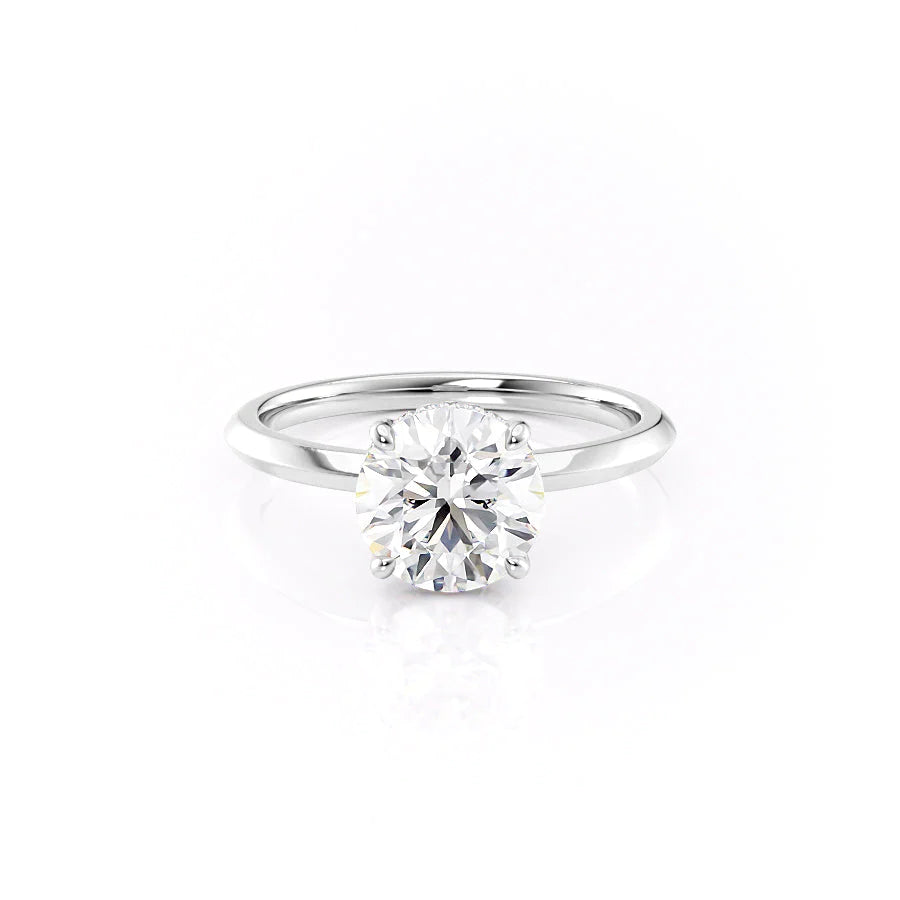 The Razor Liberty Set With Round Solitaire Lab Diamond 1 Carat 14K White#material_14k-white