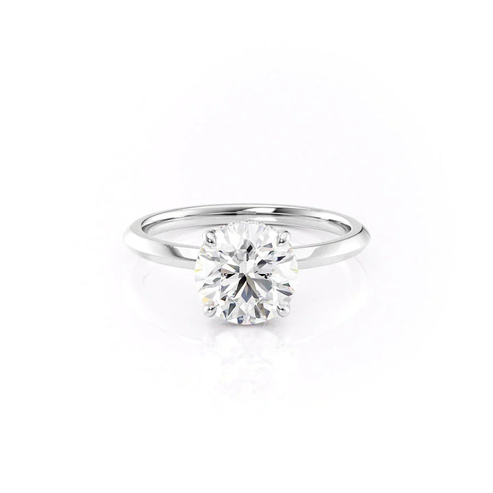 The Razor Liberty Set With Round Solitaire Lab Diamond 1 Carat 14K White#material_14k-white