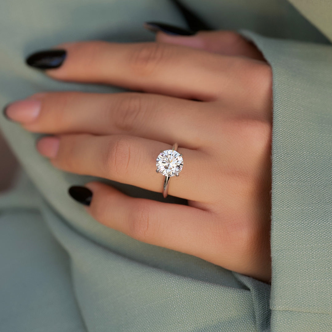 The Razor Liberty Set With Round Solitaire Lab Diamond 2.5 Carat 14K White#material_14k-white