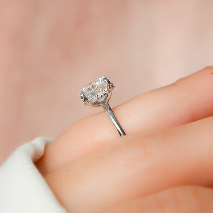 The Razor Liberty Set With Round Solitaire Lab Diamond 3 Carat 14K White#material_14k-white