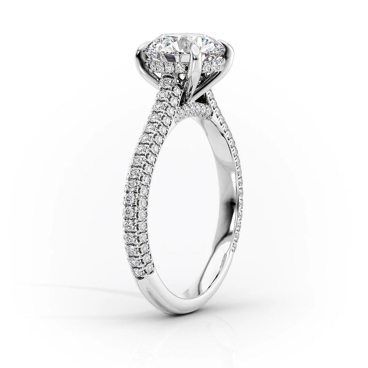 The Rosie Set With Cushion Pave Lab Diamond 1.5 Carat 14K White#material_14k-white