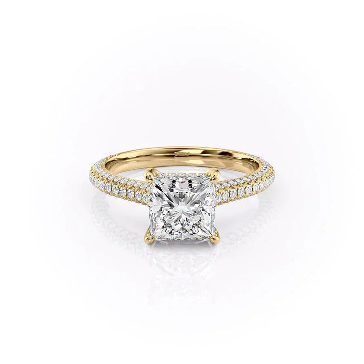 The Rosie Set With Princess Pave Moissanite#material_18k-gold