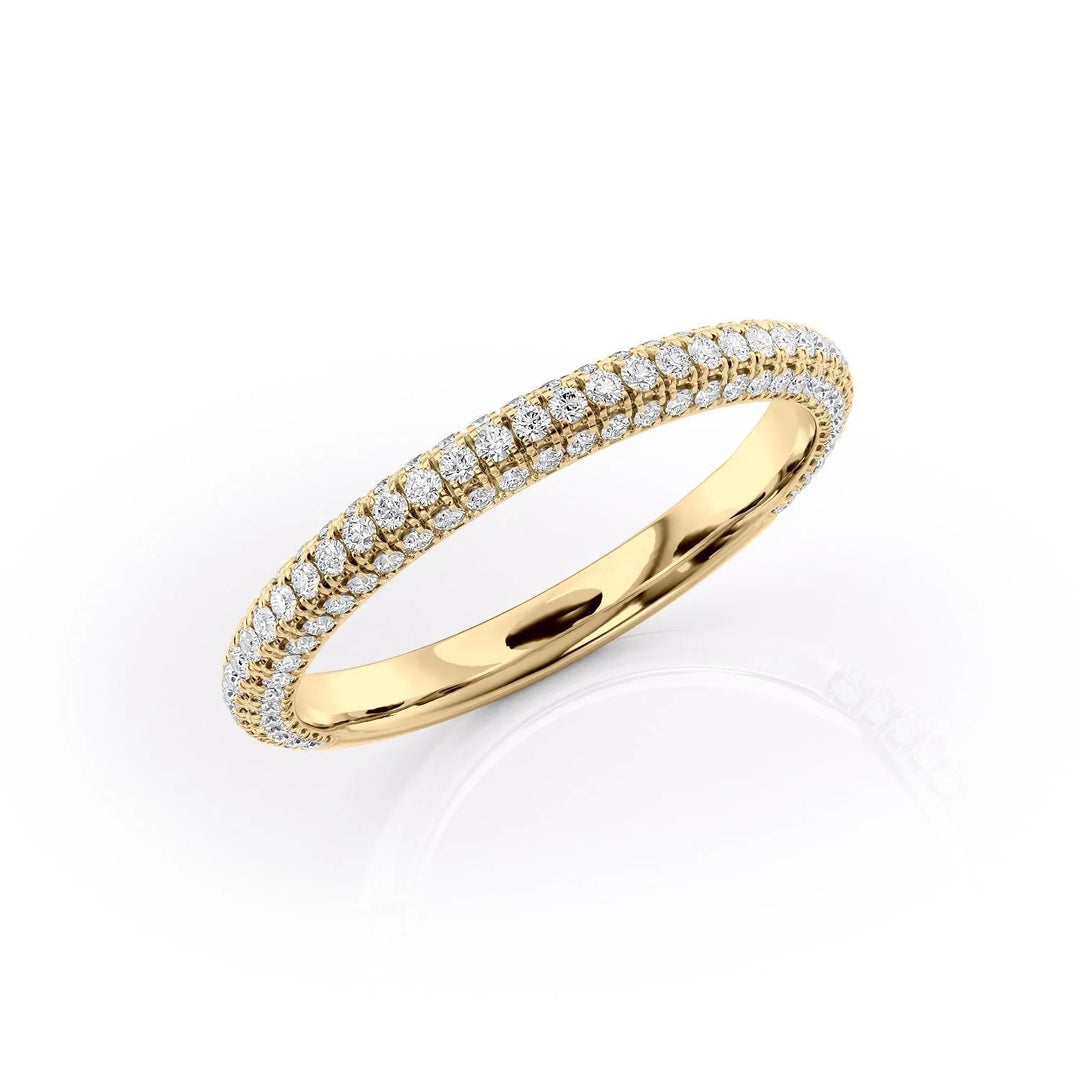 The Rosie Wedding Bands Diamonds Half Way 14K Gold#material_14k-gold