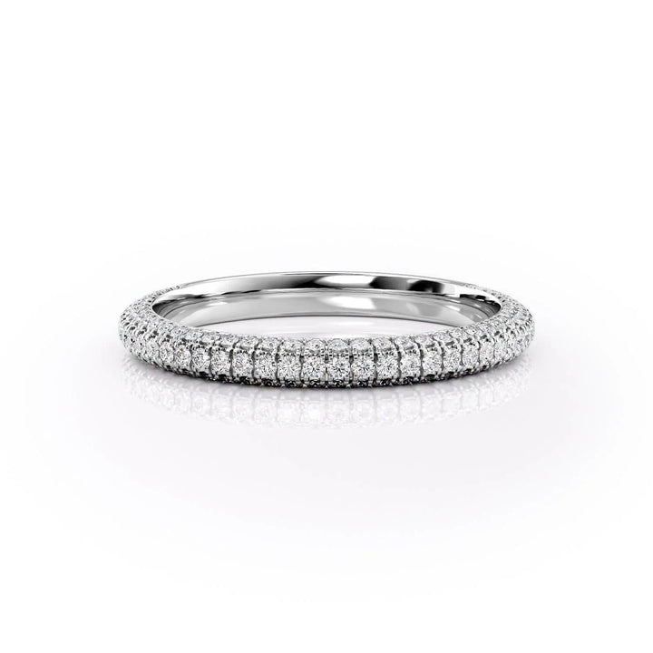 The Rosie Wedding Bands Diamonds Half Way 14K White#material_14k-white