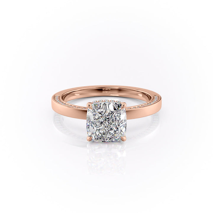 The Sabine Set With A Cushion Lab Diamond-L'Amour Brilliance #material_rose