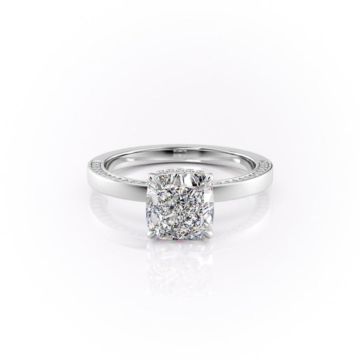 The Sabine Set With A Cushion Lab Diamond-L'Amour Brilliance #material_white
