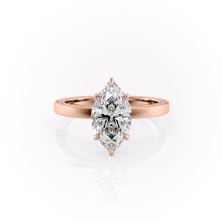 The Sabine Set With A Marquise Lab Diamond-L'Amour Brilliance #material_rose