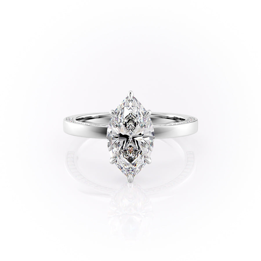 The Sabine Set With A Marquise Lab Diamond-L'Amour Brilliance #material_white