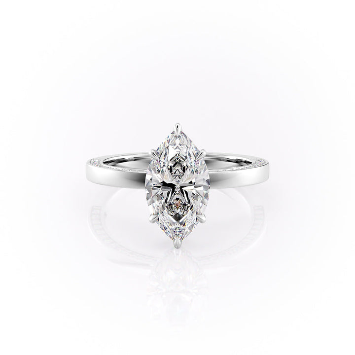 The Sabine Set With A Marquise Lab Diamond-L'Amour Brilliance #material_white