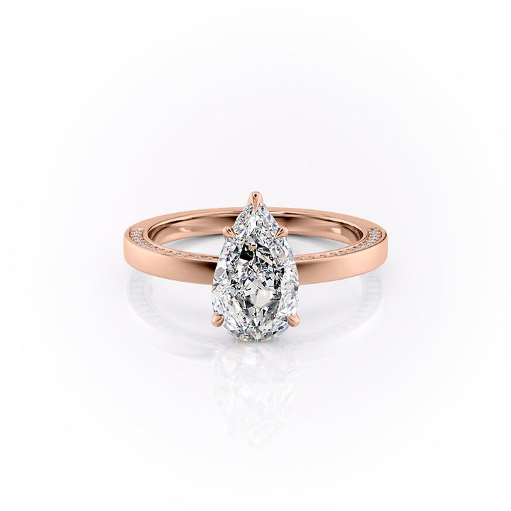 The Sabine Set With A Pear Lab Diamond-L'Amour Brilliance #material_rose