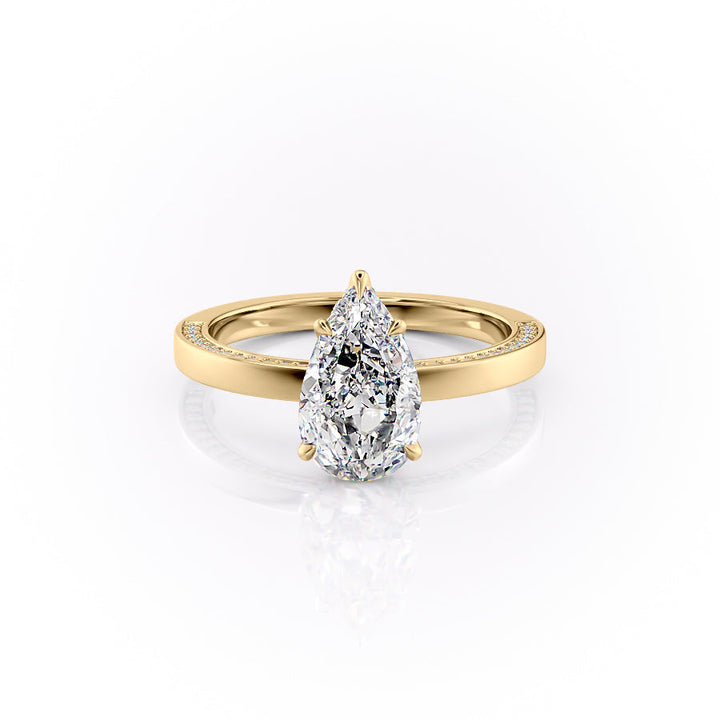 The Sabine Set With A Pear Lab Diamond-L'Amour Brilliance #material_gold
