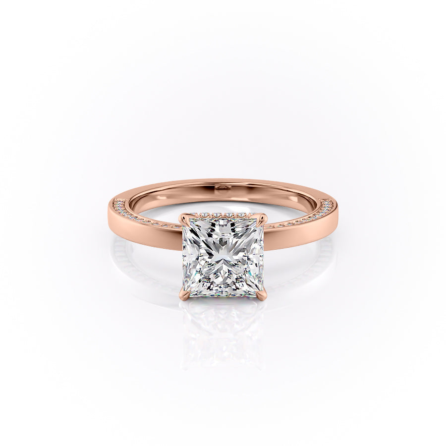 The Sabine Set With A Princess Lab Diamond-L'Amour Brilliance #material_rose
