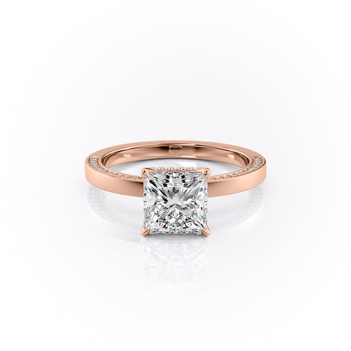 The Sabine Set With A Princess Lab Diamond-L'Amour Brilliance #material_rose