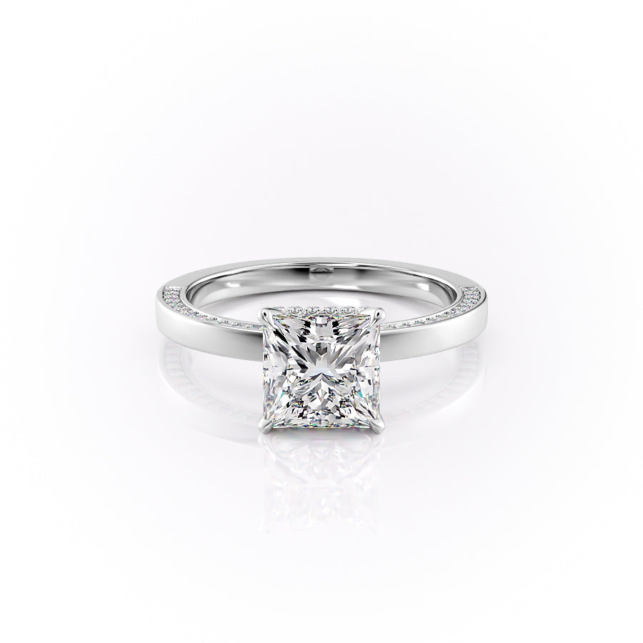 The Sabine Set With A Princess Lab Diamond-L'Amour Brilliance #material_white