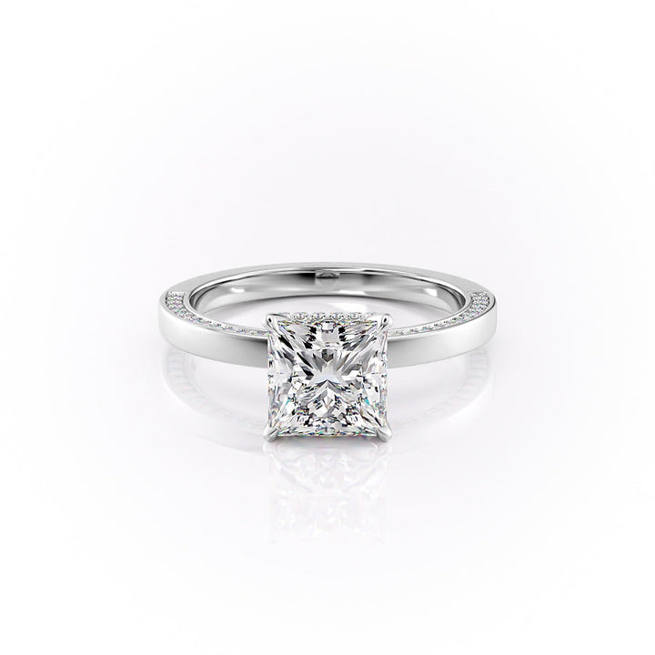 The Sabine Set With A Princess Lab Diamond-L'Amour Brilliance #material_white