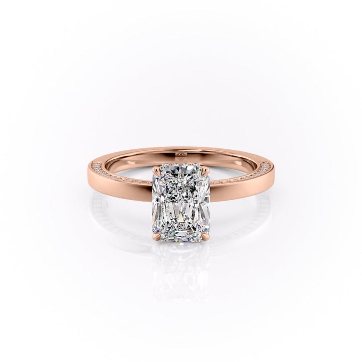 The Sabine Set With A Radiant Lab Diamond-L'Amour Brilliance #material_rose