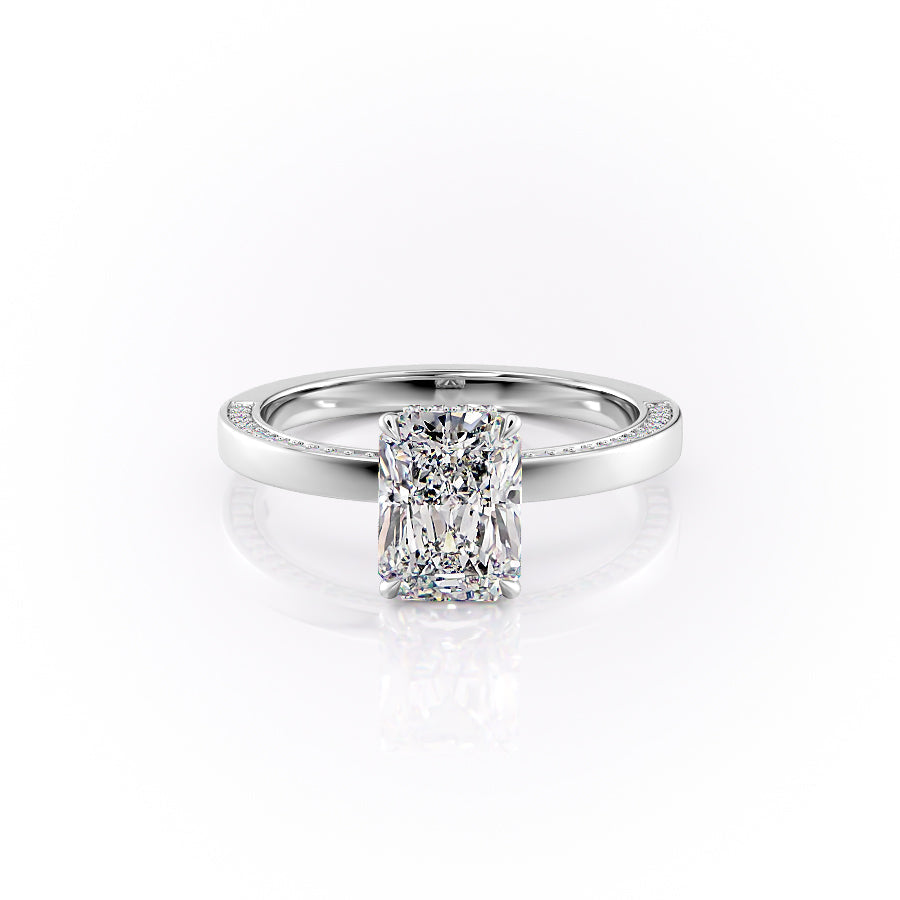 The Sabine Set With A Radiant Lab Diamond-L'Amour Brilliance #material_white