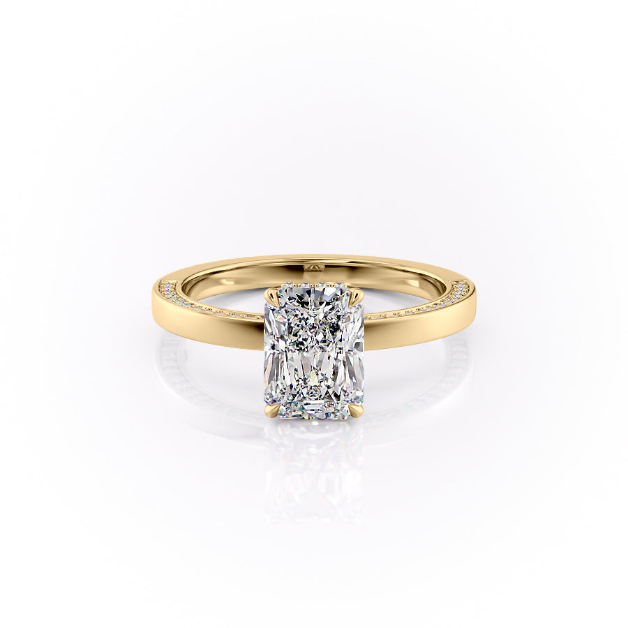 The Sabine Set With A Radiant Lab Diamond-L'Amour Brilliance #material_gold