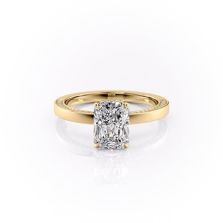 The Sabine Set With A Radiant Lab Diamond-L'Amour Brilliance #material_gold