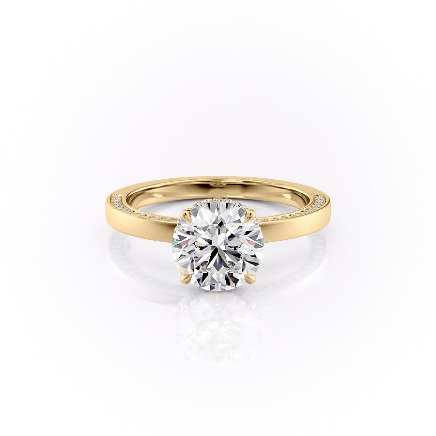 The Sabine Set With A Round Lab Diamond-L'Amour Brilliance #material_gold