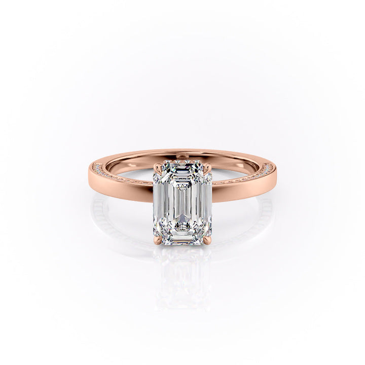 The Sabine Set With An Emerald Lab Diamond-L'Amour Brilliance #material_rose