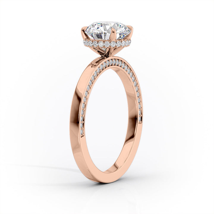 The Sabine Set With An Emerald Lab Diamond#material_rose