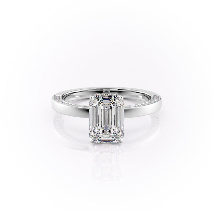 The Sabine Set With An Emerald Lab Diamond-L'Amour Brilliance #material_white