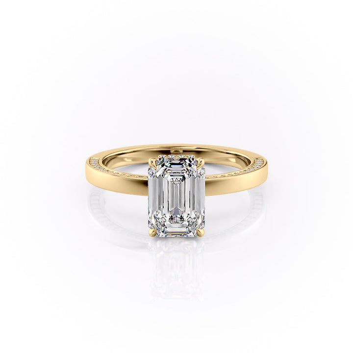 The Sabine Set With An Emerald Lab Diamond-L'Amour Brilliance #material_gold