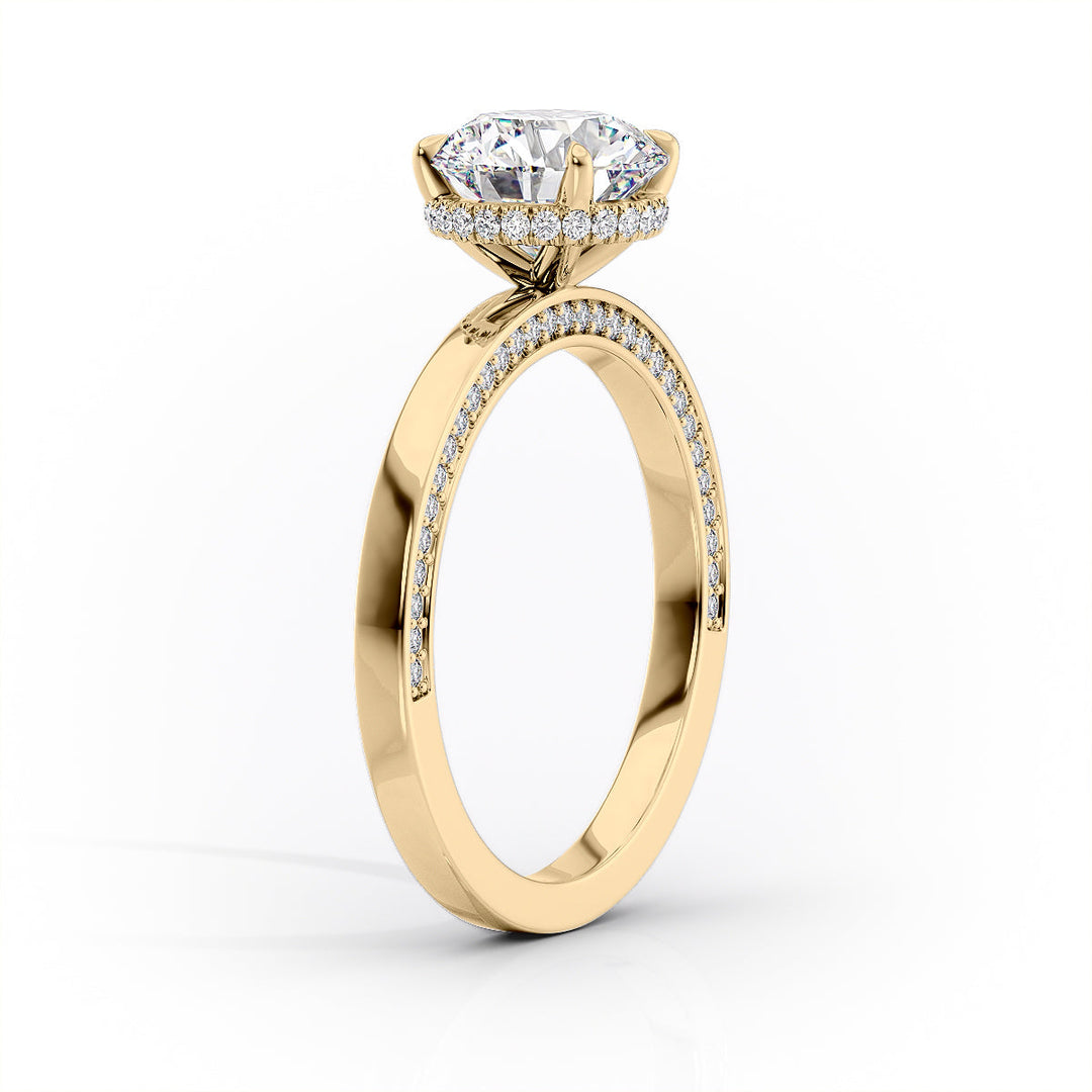 The Sabine Set With An Emerald Lab Diamond#material_gold
