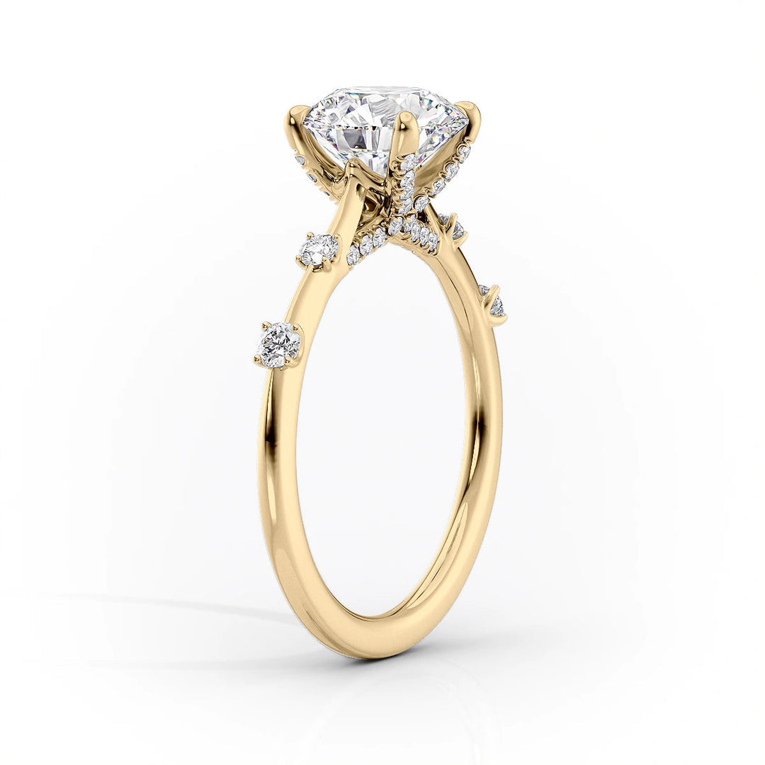 The Sasha Set With Marquise Side Stone Lab Diamond 1.5 Carat 14K Gold#material_14k-gold