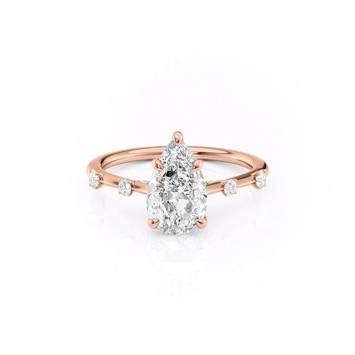 The Sasha Set With Pear Side Stone Moissanite#material_14k-rose