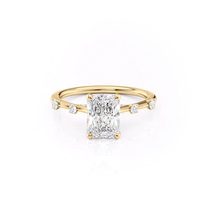 The Sasha Set With Radiant Side Stone Lab Diamond 1 Carat 14K Gold#material_14k-gold