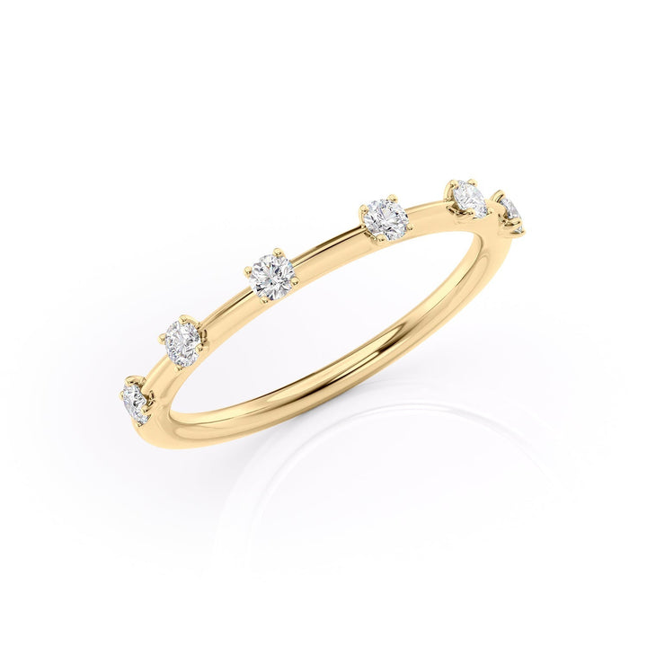 The Sasha Wedding Bands 14K Gold#material_14k-gold