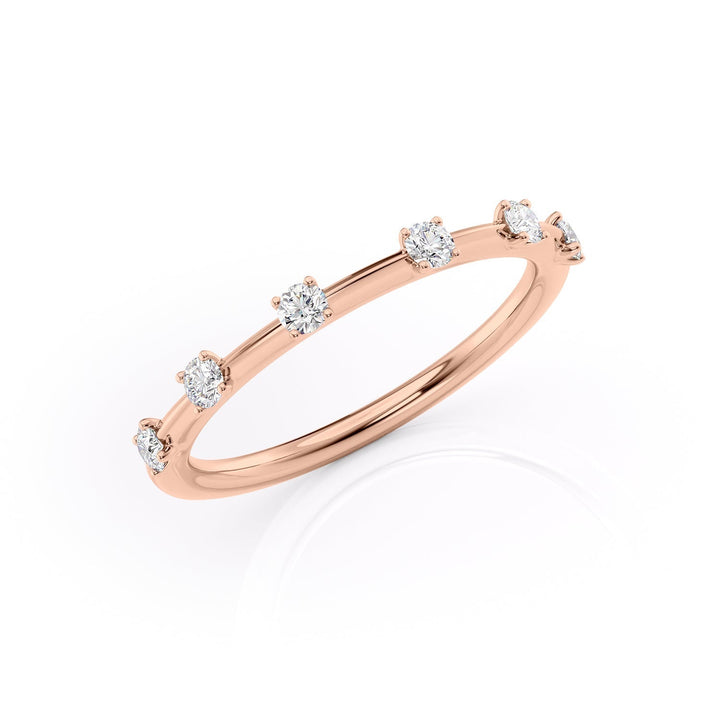 The Sasha Wedding Bands 14K Rose#material_14k-rose