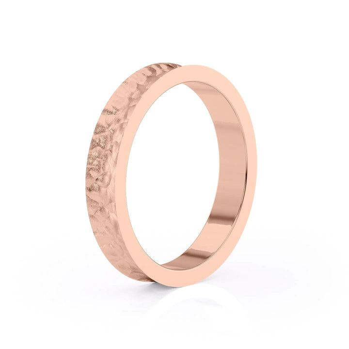 The Seamus Wedding Bands Hammered 14K Rose#material_14k-rose